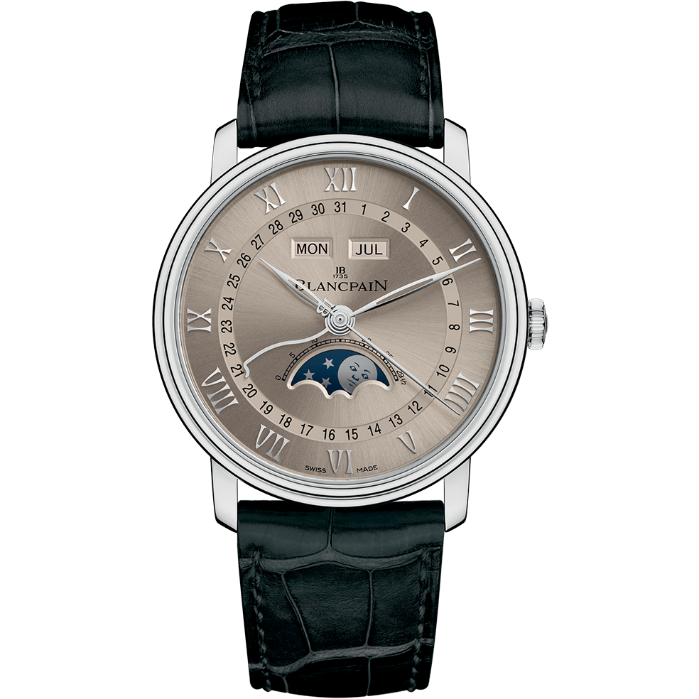 Blancpain 6654-1504-55 : Villeret Quantième Complet 40mm White Gold / Grey