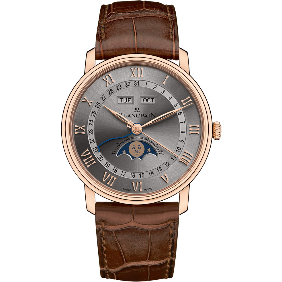 Blancpain 6654-3613-55B : Villeret Quantième Complet 40mm Red Gold / Grey