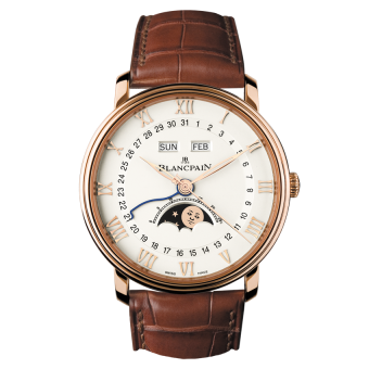 Blancpain 6654-3642-55B : Villeret Quantième Complet 40mm Red Gold / Opalin