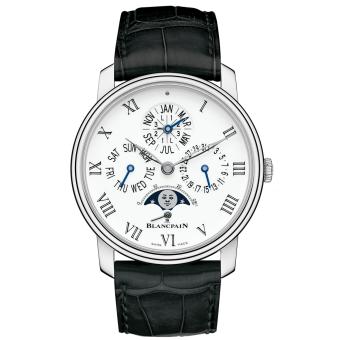 Blancpain 6659-3431-55B : Villeret Quantieme Perpetuel 8 Jours White Gold / Enamel