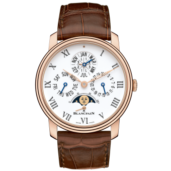 Blancpain  6659-3631-55B : Villeret Quantieme Perpetuel 8 Jours Red Gold / Enamel