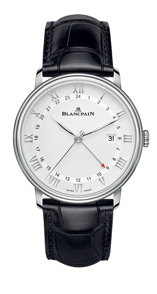Blancpain 6662-1127-55B : Villeret GMT Date Stainless Steel / White