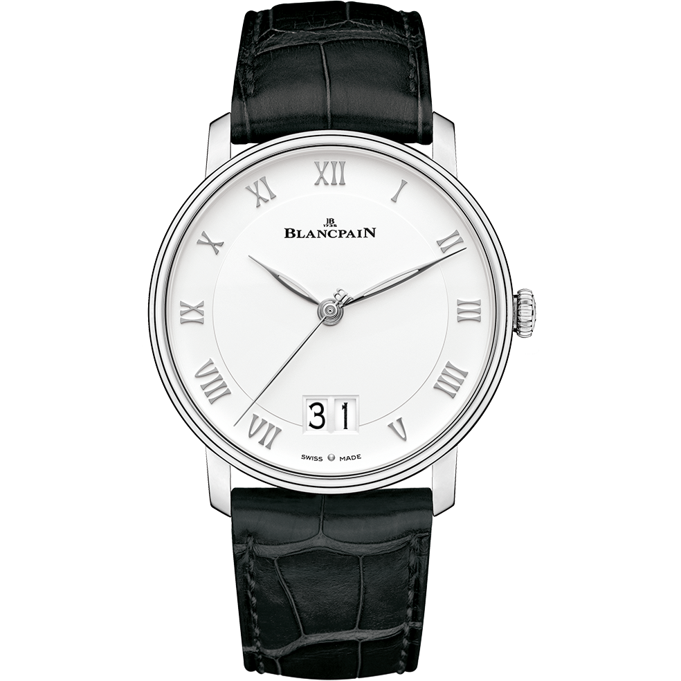 Blancpain 6669-1127-55B : Villeret Grande Date Stainless Steel / White