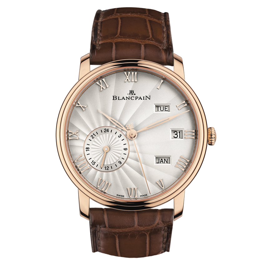 Blancpain 6670-3642-55B : Villeret Quantième Annuel GMT Red Gold / Opalin Flinqué