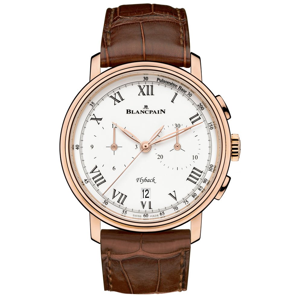 Blancpain 6680F-3631-55B : Villeret Chronographe Flyback Pulsomètre Red Gold / Enamel