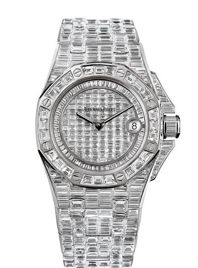 Audemars Piguet 67543BC.ZZ.9185BC.01 : Royal Oak OffShore 67543 Lady Quartz Full Baguette