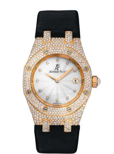 Audemars Piguet 67605OR.ZZ.D009SU.01 : Royal Oak 67605 Pink Gold / Diamond / MOP / Strap