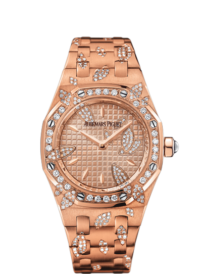 Audemars Piguet 67616OR.ZZ.1234OR.01 : Royal Oak 67616 Pink Gold / Pink / Leaves