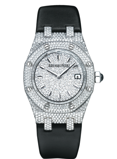 Audemars Piguet 67625BC.ZZ.D004SU.01 : Royal Oak Quartz 67625 White Gold / Diamond / Diamond / Strap
