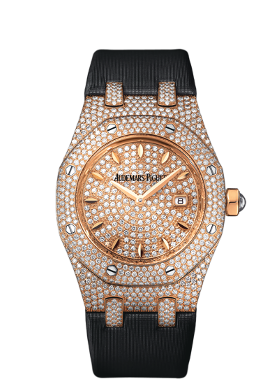 Audemars Piguet 67625OR.ZZ.D009SU.01 : Royal Oak Quartz 67625 Pink Gold / Diamond / Diamond / Strap