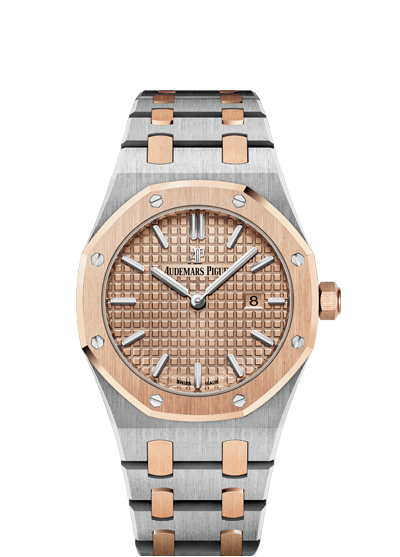 Audemars Piguet 67650SR.OO.1261SR.01 : Royal Oak 67650 Quartz Stainless Steel / Pink Gold / Pink / Bracelet