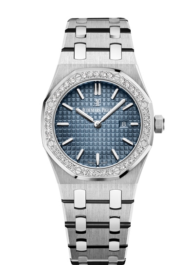 Audemars Piguet 67651IP.ZZ.1261IP.01 : Royal Oak 67651 Quartz Titanium / Platinum / Blue / Bracelet