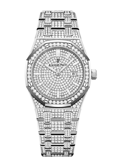Audemars Piguet 67652BC.ZZ.1265BC.01 : Royal Oak 33 Quartz White Gold / Diamond / Silver / Bracelet