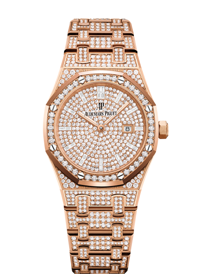 Audemars Piguet 67652OR.ZZ.1265OR.01 : Royal Oak 33 Quartz Pink Gold / Diamond / Diamond / Bracelet
