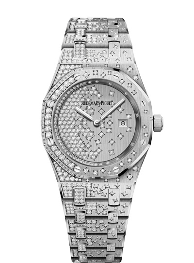 Audemars Piguet 67654BC.ZZ.1264BC.01 : Royal Oak Quartz White Gold / Cascade / Bracelet