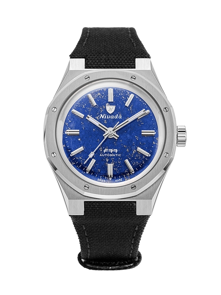 Nivada Grenchen 68009A77-BC : F77 Stainless Steel / Lapis Lazuli / Velcro