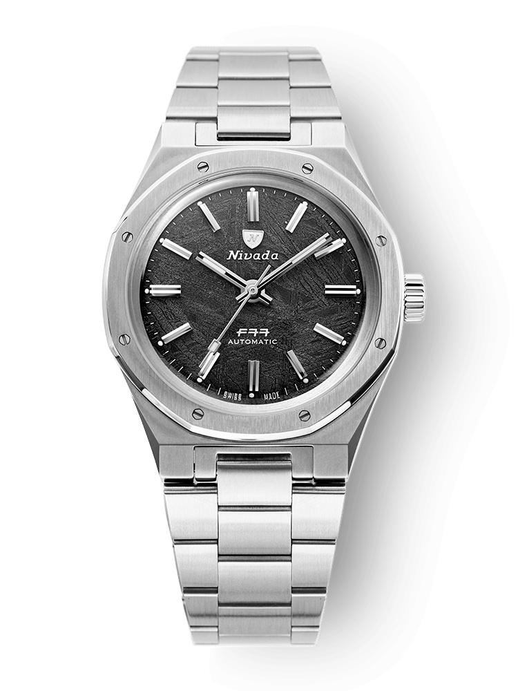 Nivada Grenchen 68016A77 : F77 Stainless Steel / Meteorite / Bracelet