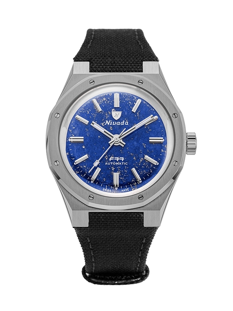 Nivada Grenchen 68017A77-BC : F77 Titanium / Lapis Lazuli / Velcro