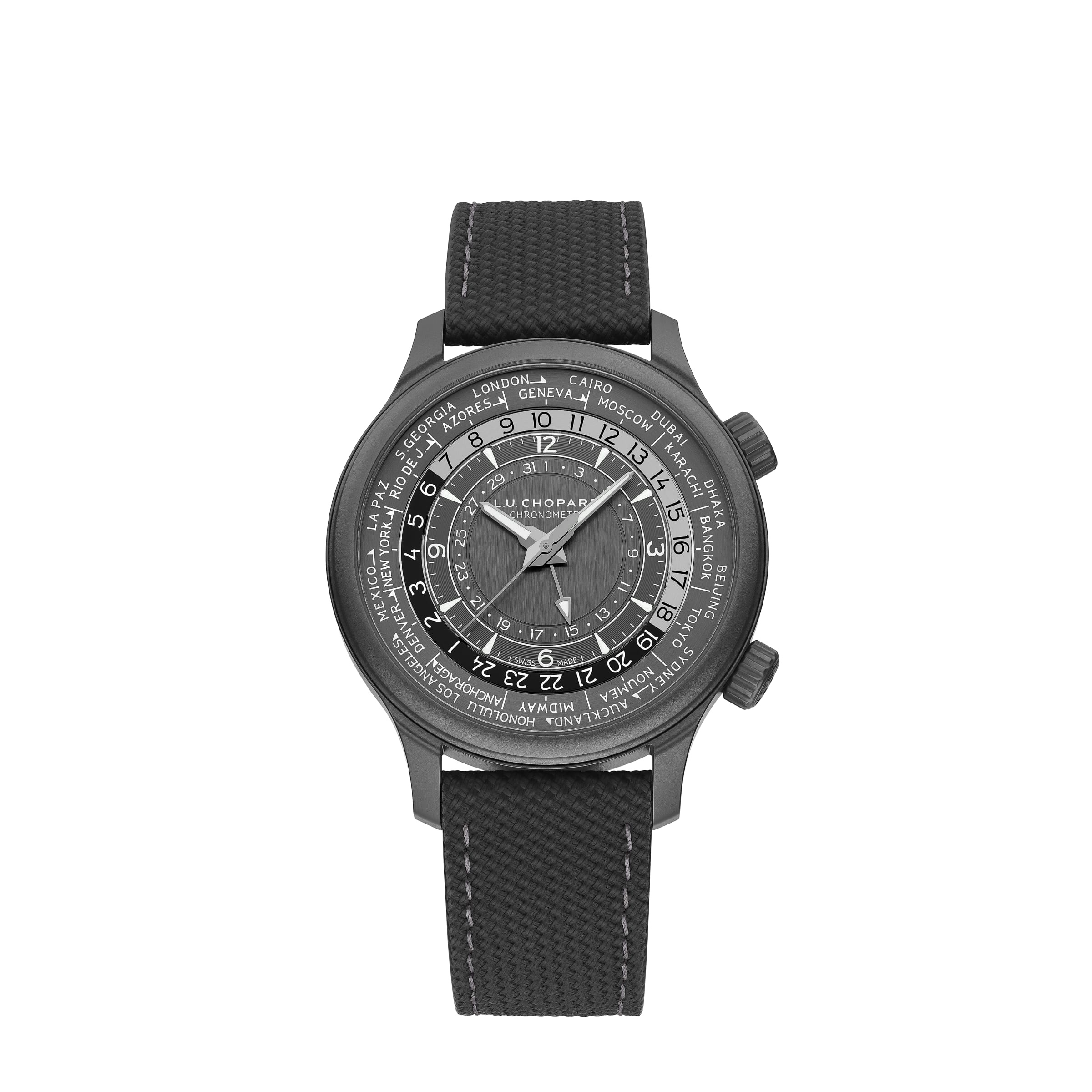 Chopard 68574-3008 : L.U.C Time Traveler One Black