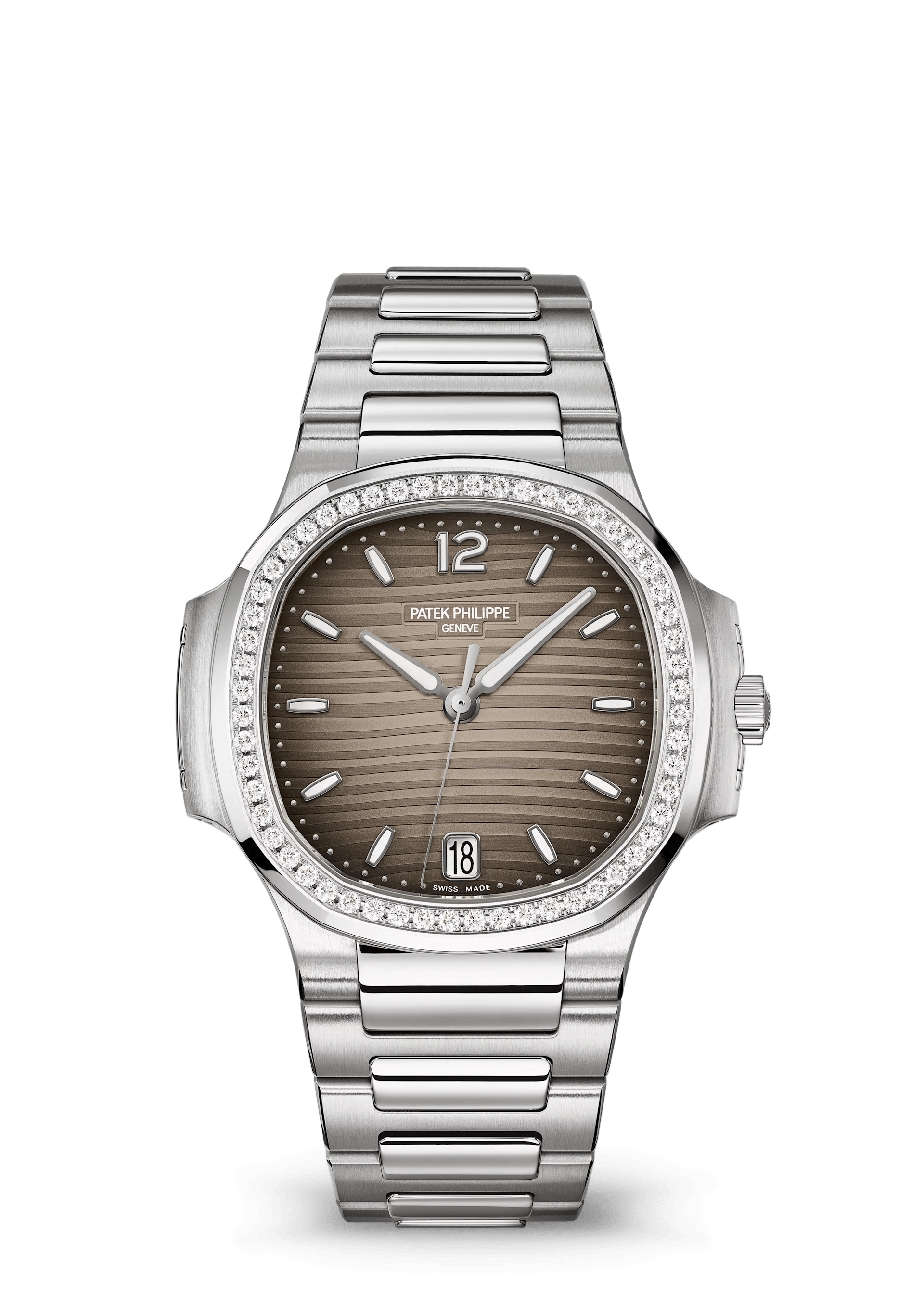Patek Philippe 7118/1200A-011 : Nautilus 7118 Stainless Steel - Diamond / Gray