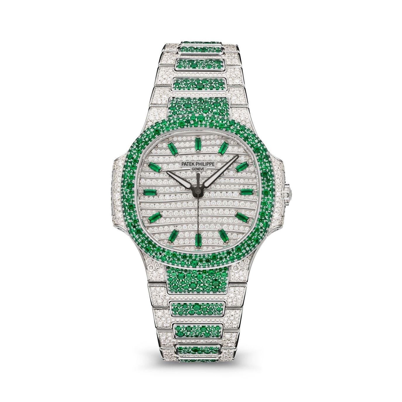 Patek Philippe 7118/1453G-001 : Nautilus 7118 Haute Joaillerie White Gold - Emerald