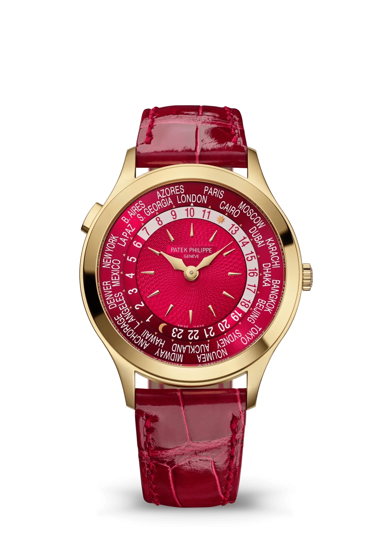 Patek Philippe 7129J-001 : World Time 7129 Yellow Gold / Red