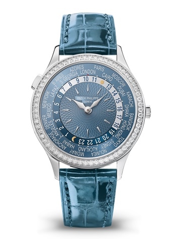 Patek Philippe 7130G-014 : World Time 7130 White Gold / Blue - Hong Kong