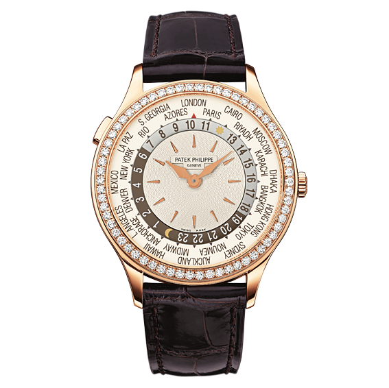 Patek Philippe 7130R-001 : World Time 7130 Rose Gold / Silver / Hong Kong