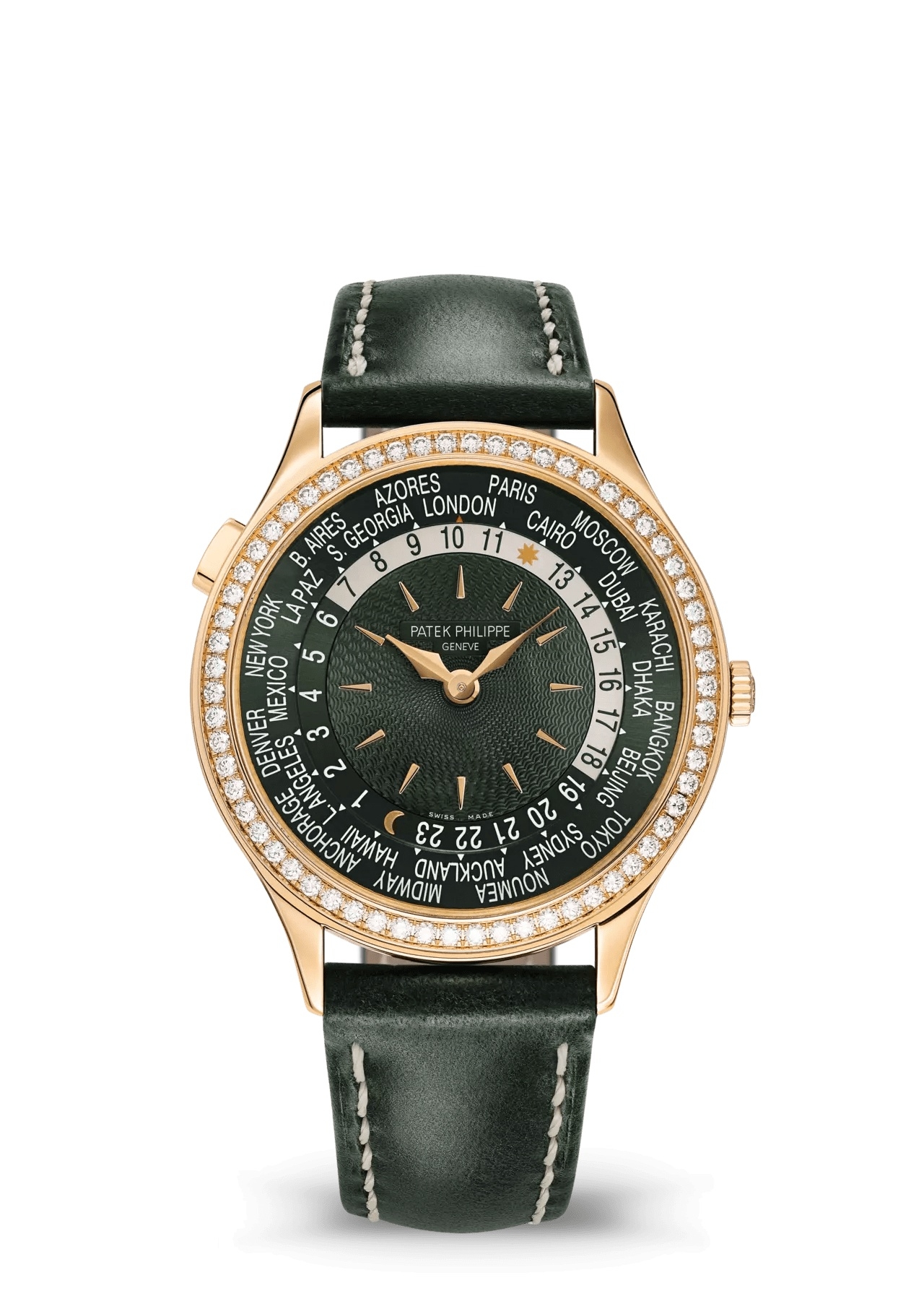 Patek Philippe 7130R-014 : World Time 7130 Rose Gold / Green