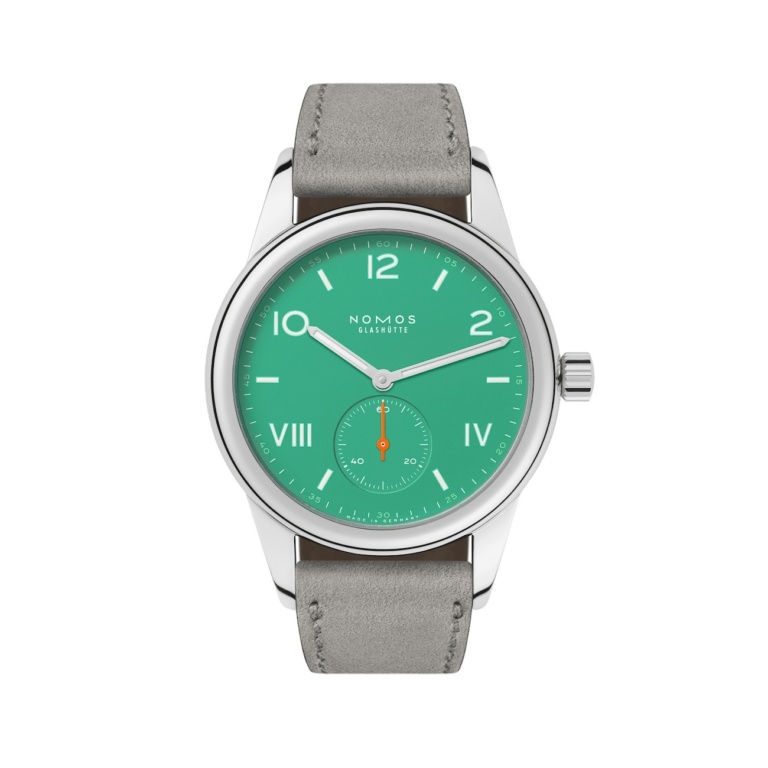 Nomos Glashütte 715.GB : Club Campus 36 Electric Green / Open Case Back