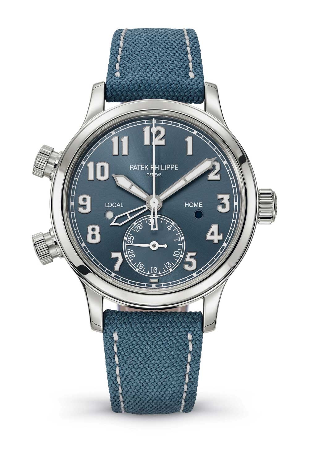 Patek Philippe 7234A-001 : Calatrava Pilot Travel Time 7234 Stainless Steel / Blue
