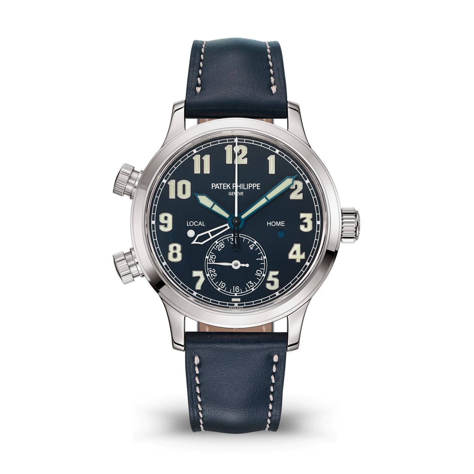 Patek Philippe 7234G-001 : Calatrava Pilot Travel Time 7234 White Gold / Blue