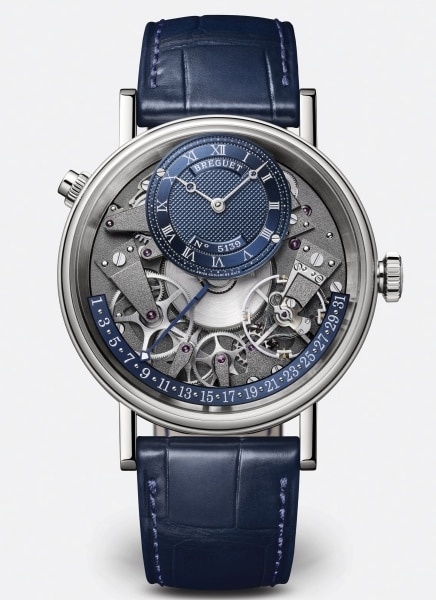 Breguet 7597BB/GY/9WU : Tradition 7597 Quantième Rétrograde Platinum / Blue