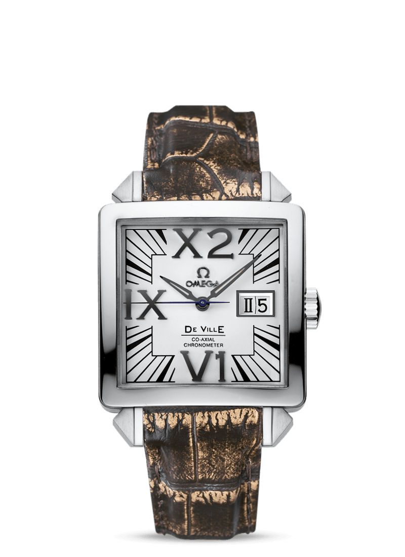 Omega 7711.30.39 : De Ville X2 Co-Axial 35 Big Date White Gold / Silver