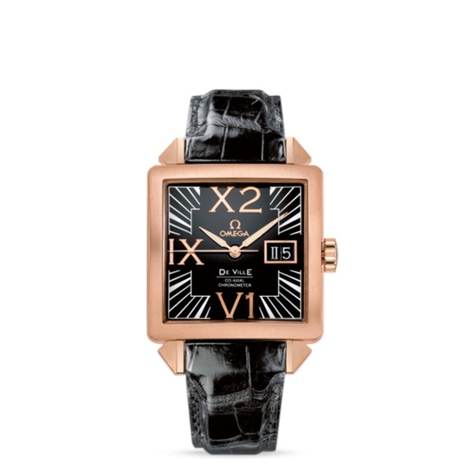Omega 7713.50.31 : De Ville X2 Co-Axial 35 Big Date Red Gold / Black