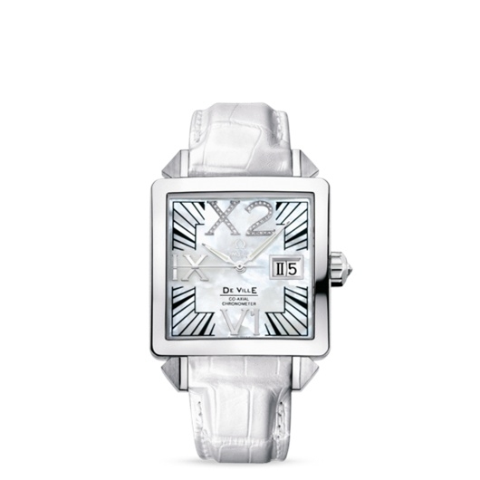 Omega 7719.75.36 : De Ville X2 Co-Axial 35 Big Date White Gold / MOP / White