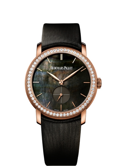 Audemars Piguet 77240OR.ZZ.A009SU.01 : Jules Audemars Small Seconds Pink Gold / Diamond / Black MOP