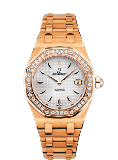 Audemars Piguet 77321OR.ZZ.1230OR.01 : Royal Oak Selfwinding 77321 Pink Gold / Diamond / Silver / Bracelet