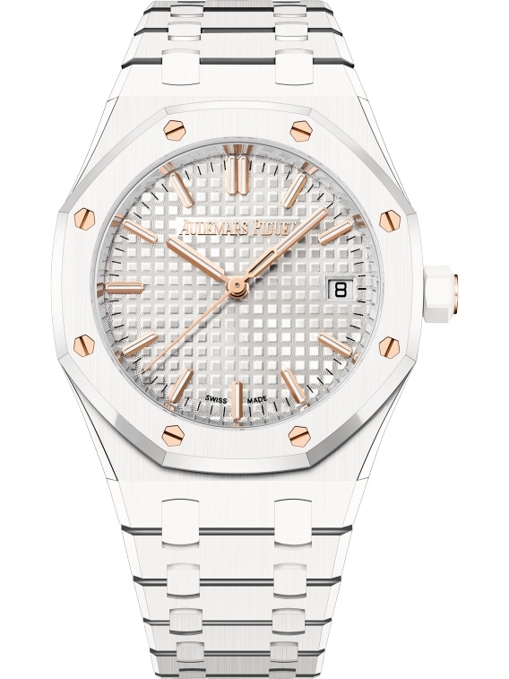 Audemars Piguet 77350CB.OO.1266CB.01 : Royal Oak Selfwinding 34 White Ceramic / White