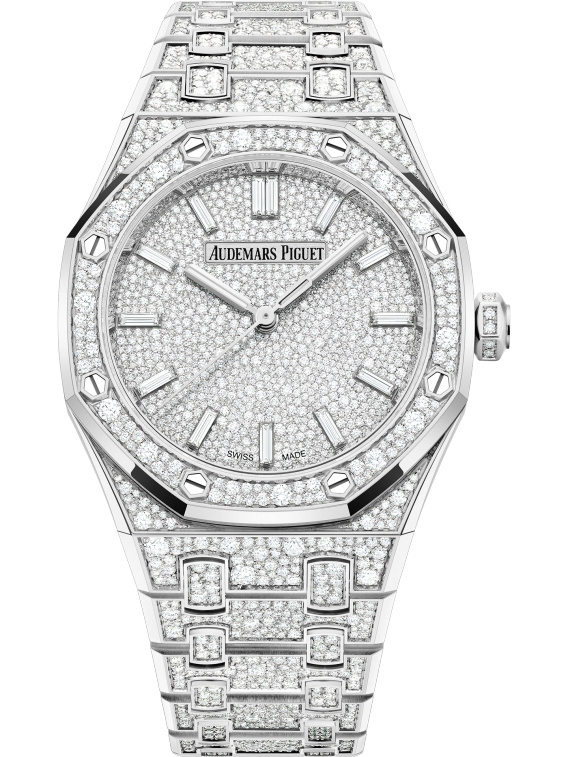 Audemars Piguet 77452BC.ZZ.1365BC.01 : Royal Oak Selfwinding 34 White Gold - Snow-Set
