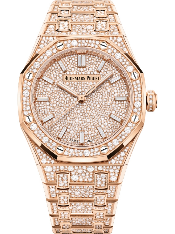 Audemars Piguet 77452OR.ZZ.1365OR.01 : Royal Oak Selfwinding 34 Pink Gold - Snow-Set