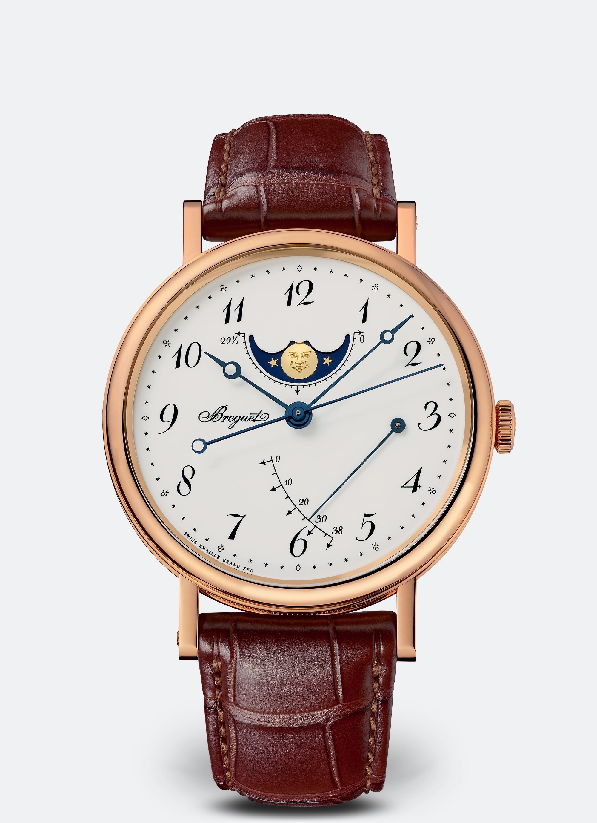 Breguet 7787BR/29/9V6 : Classique 7787 Moonphase Rose Gold / Grand Feu Enamel
