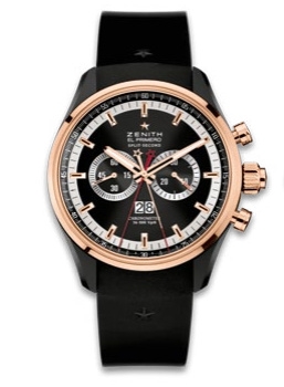 Zenith 78.2050.4026/91.R530 : El Primero Rattrapante PVD / Rose Gold / Black