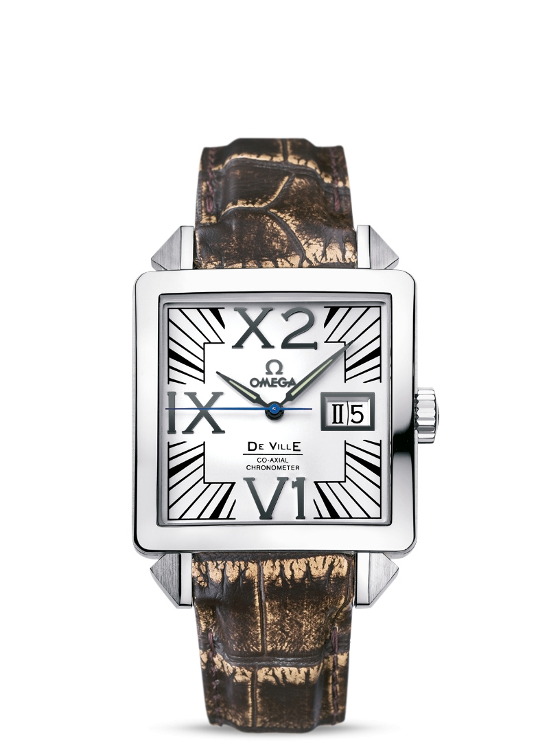 Omega 7813.30.39 : De Ville X2 Co-Axial 35 Big Date Stainless Steel / White