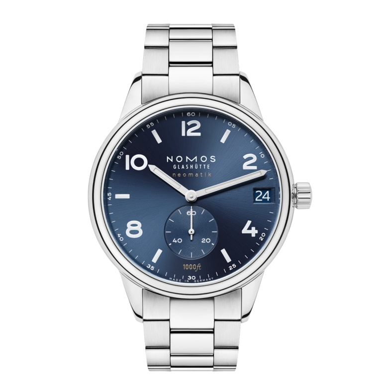 Nomos Glashütte 782 : Club neomatik 42 date blue / bracelet
