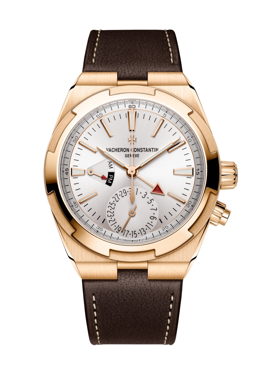Vacheron Constantin 7920V/000R-B336 : Overseas Dual Time Pink Gold / Silver