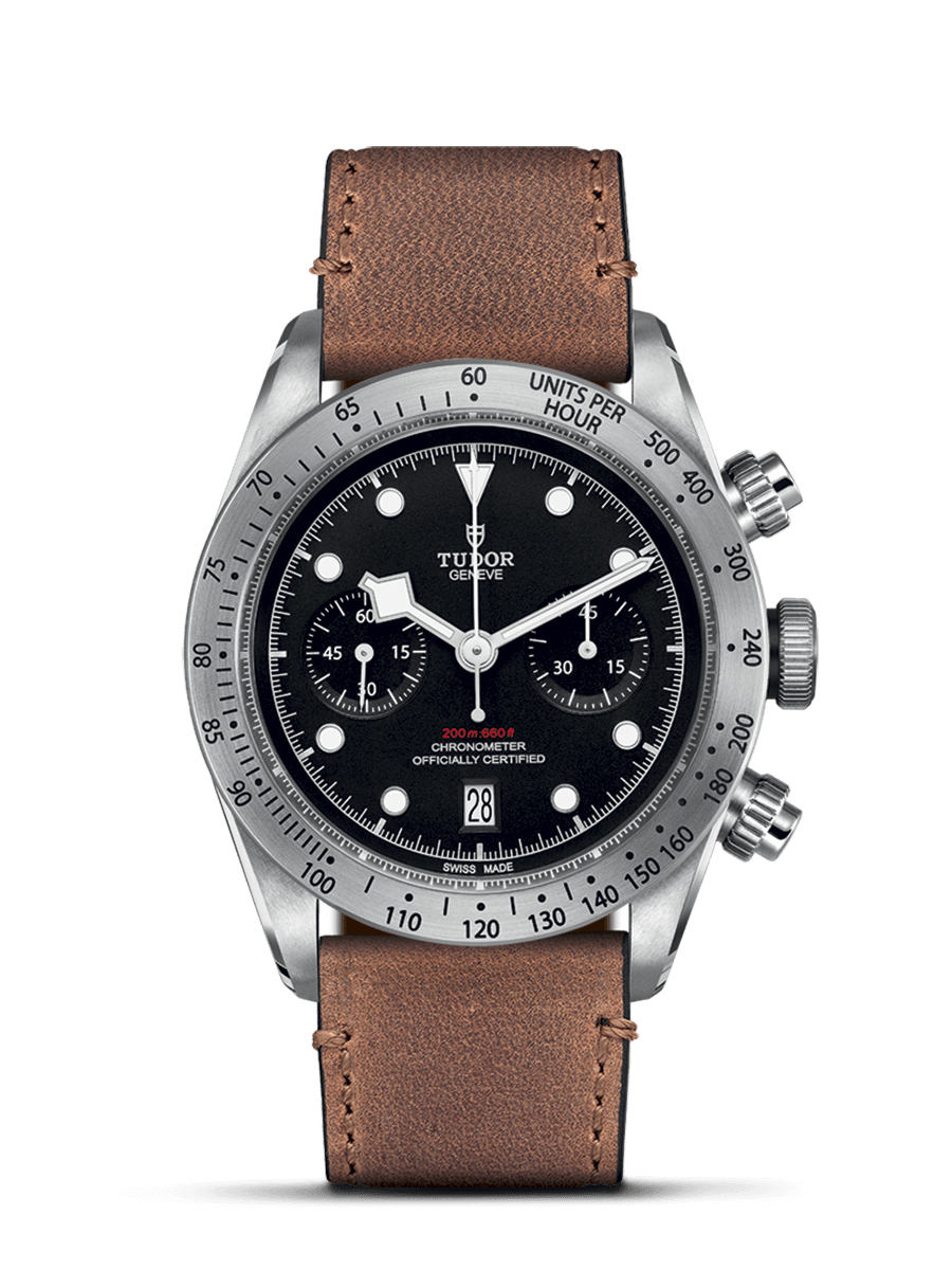 Tudor 79350-0005 : Heritage Black Bay Black Chronograph / Strap