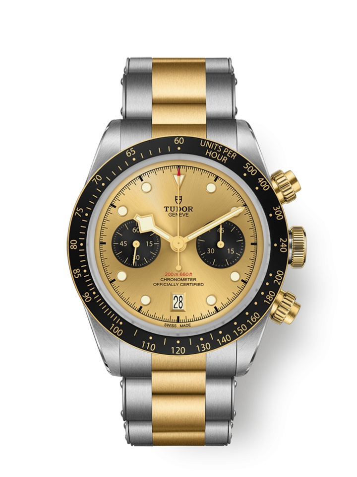 Tudor 79363N-0007 : Heritage Black Bay Chronograph S&G / Champagne / Bracelet