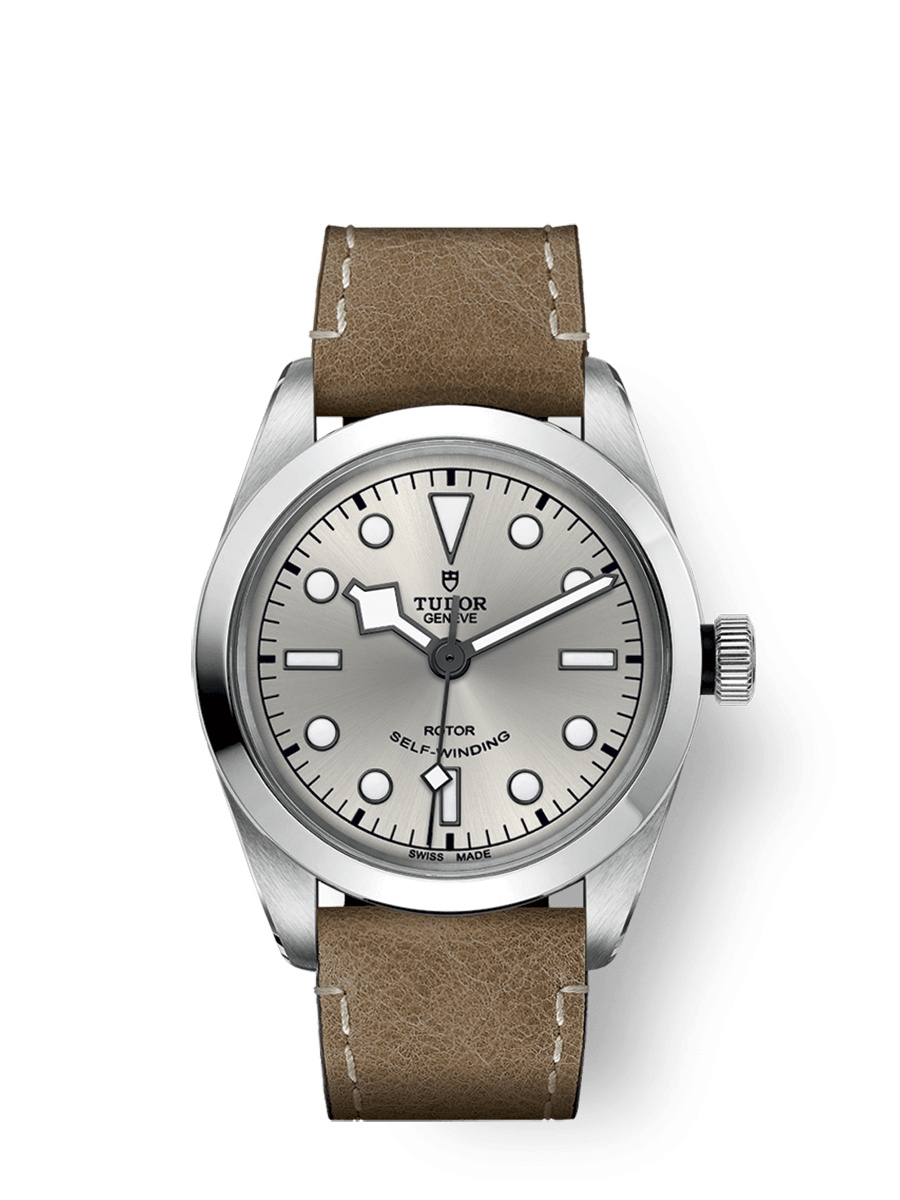 Tudor 79500-0015 : Heritage Black Bay 36 Stainless Steel / Silver / Beige Leather