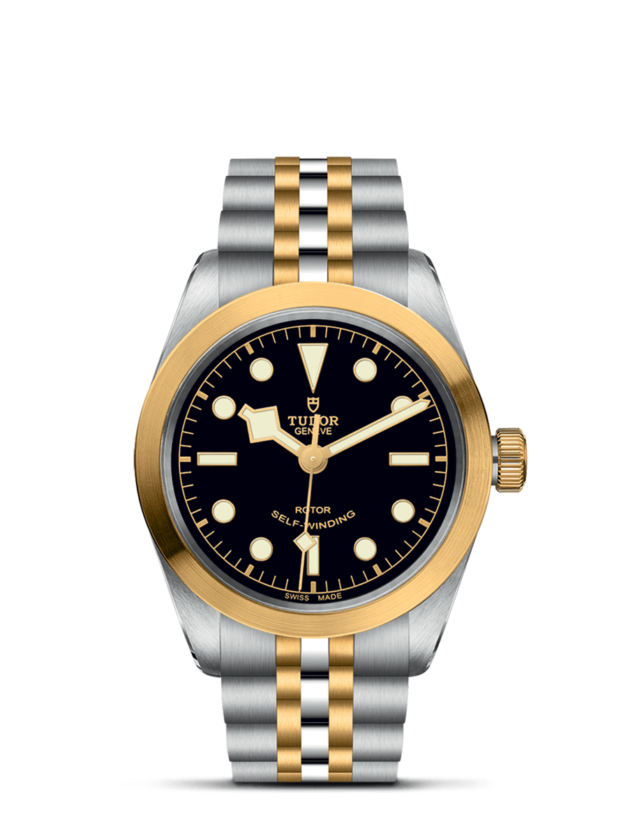 Tudor 79503-0001 : Heritage Black Bay 36 S&G / Black / Bracelet
